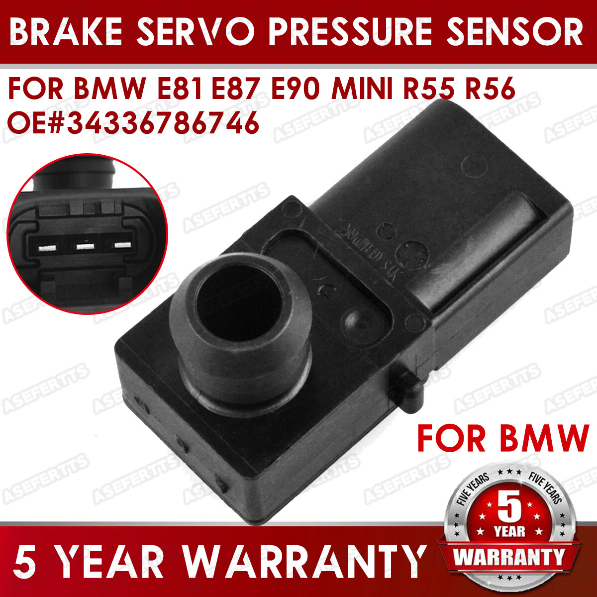 Brake Servo Pressure Sensor For BMW E81 E87 E84 E90 F10 MINI R55 R56