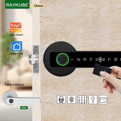 Fingerprint Door Lock Digital Electronic Lock with Password Key IC Card Tuya APP