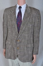 Vintage Society Brand Brown Plaid 2 button sports coat blazer 42