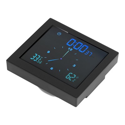 (Schwarz)5in Wall Shower Clock Digital Timer Alarm Temperatur Luftfeuchtigkei