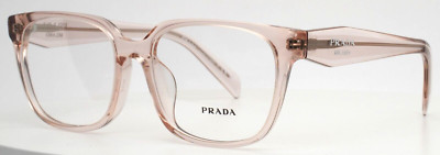 PRADA VPR17Z-F 15J-1O1 Crystal Pink Womens Rectangle Eyeglasses 55-17-140
