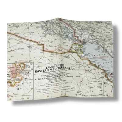 Lands of the Eastern Mediterranean 1959 National Geographic Vintage Map I