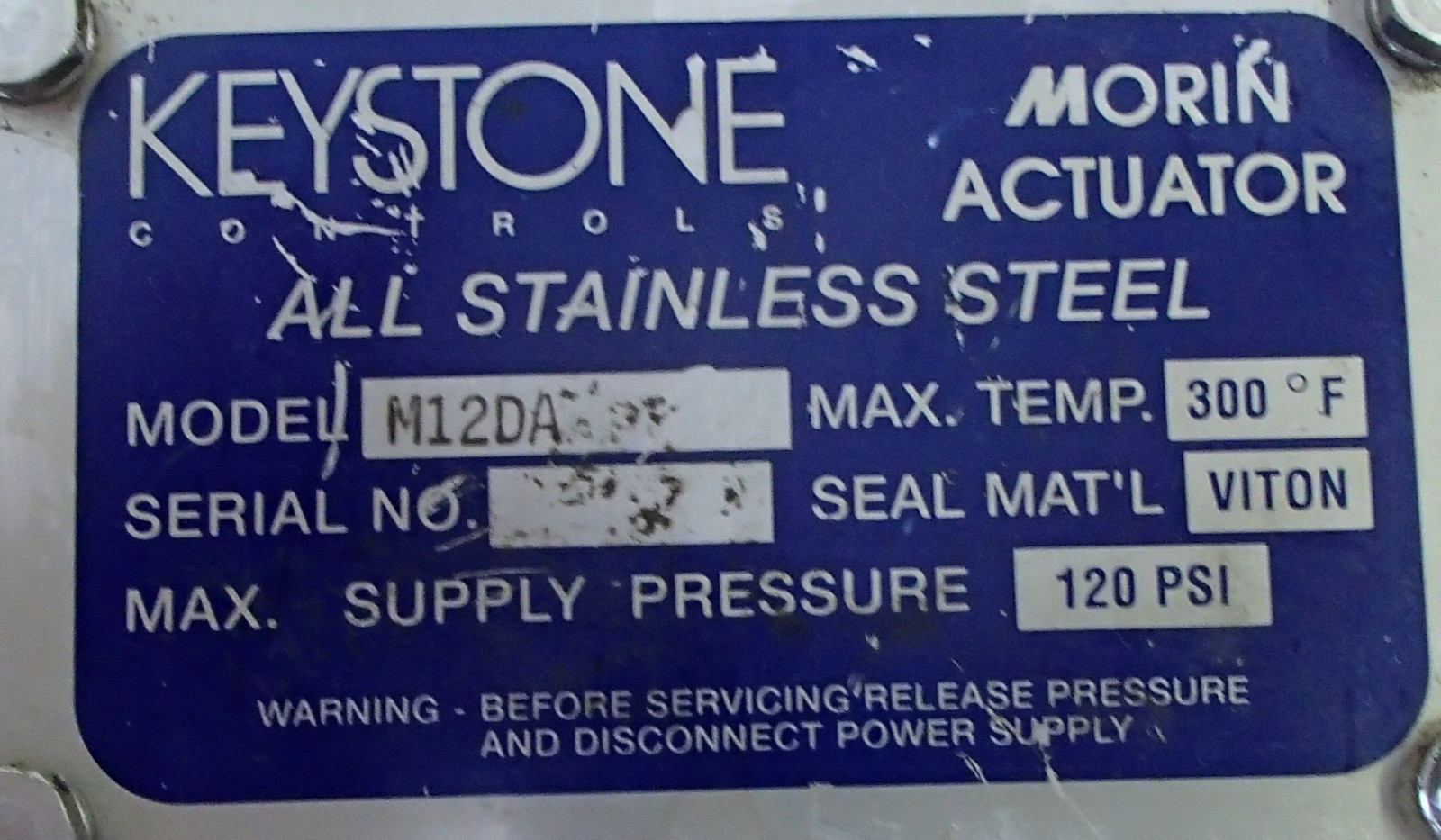 Keystone Controls Morin Actuator M12DA Mod# M12DA Used T/O | eBay