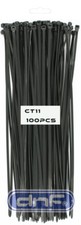 100 PACK 70 LBS 11 INCH BLACK NYLON UV WEATHER RESISTANT ZIP TIE WIRE CABLE 11"