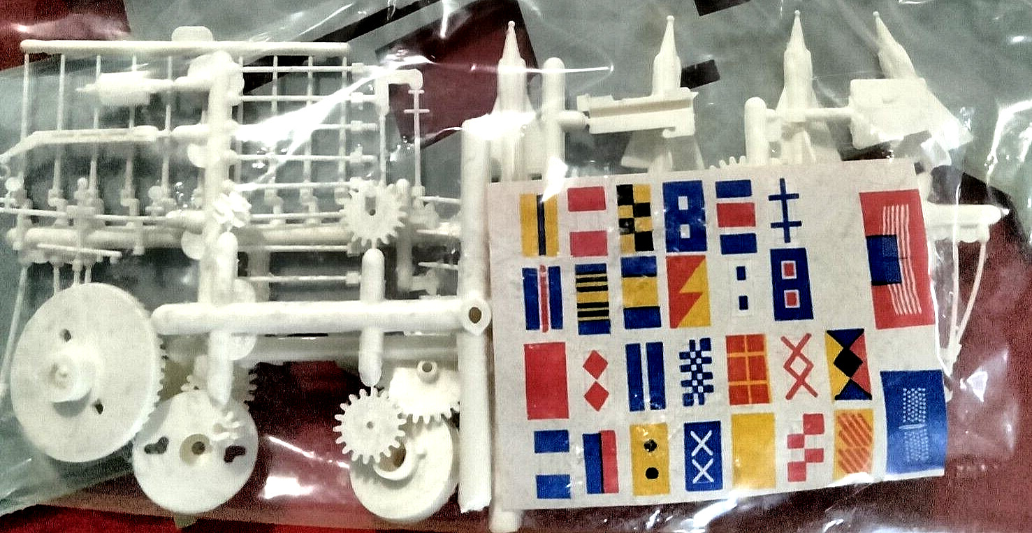 ITC- ENTERPRISE NUCLEAR CARRIER-UNBUILT-1/390th-MOTORIZED-SEALED Parts-1961-Read