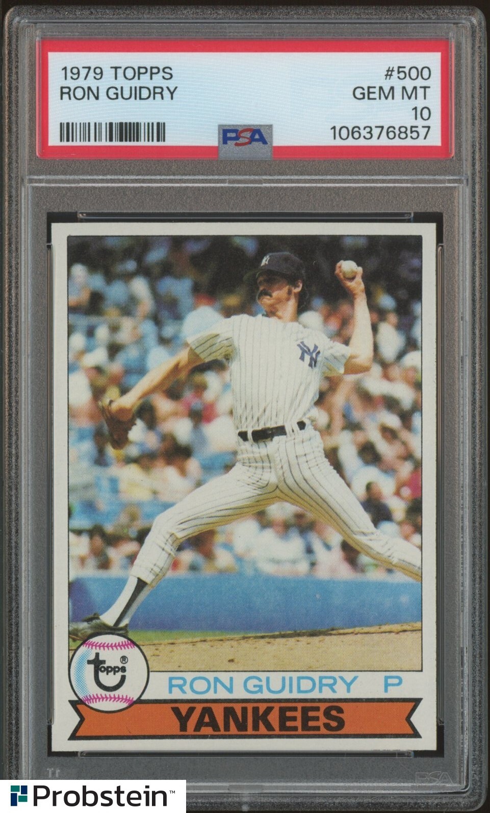 1979 Topps #500 Ron Guidry New York Yankees PSA 10 GEM MINT