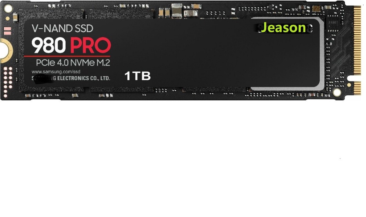 中古】Samsung 980 PRO 1TB PCIe 4.0 NVMe M.2 Samsung 980 PRO 1TB SSD, PCIe 4.0 x 4 M.2, M.2 2280 Internal