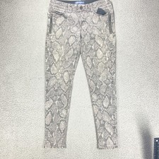 Democracy Absolution Jeans Stretch Size 8 Skinny Snake Skin Print Mid Rise