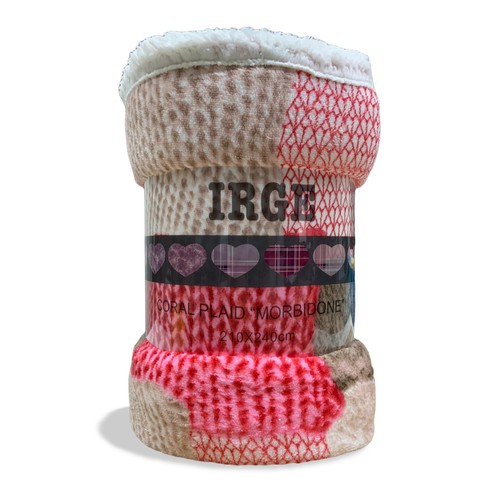 Plaid coperta Irge con ricciolino microfibra multifunzionale 160x210 cm 3519 - Imagen 8 de 36
