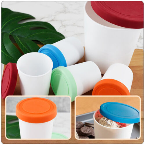 4Pcs Ice Cream Box Ice Cream Pots Sorbet Storage Freezer Container - Picture 9 of 12