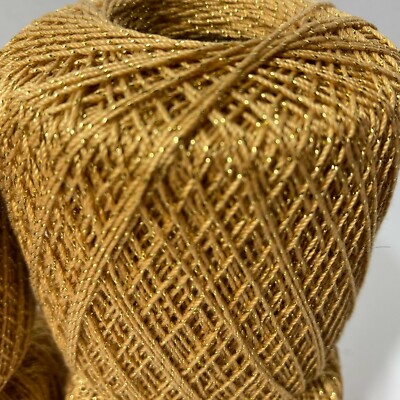 Aunt Lydia's Metallic Crochet Thread Size 10 Gold Gold 6 Spools