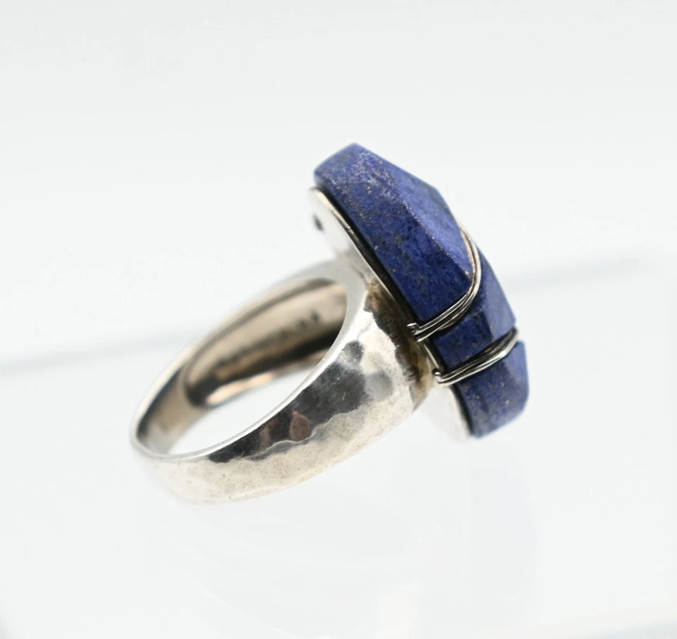 Тонкий Silpada R2866 лазурит и прозрачный CZ современный полуночная звезда размер 8,5 кольцо 13,3 грамм - Изображение 2 из 4