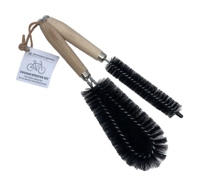 BURSTENHAUS REDECKER, Two-Wheel Spokes And Rims Brush Set, Black Bristle