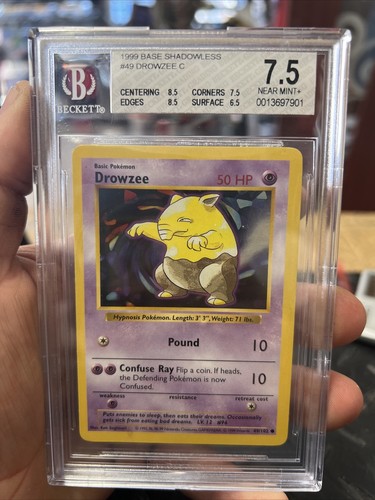 Drowzee (Shadowless) graded BGS 7.5 for sale on eBay