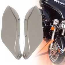 Pair Motorcycle Side Wings Wind Air Deflector Fairing Smoke For Harley Touring
