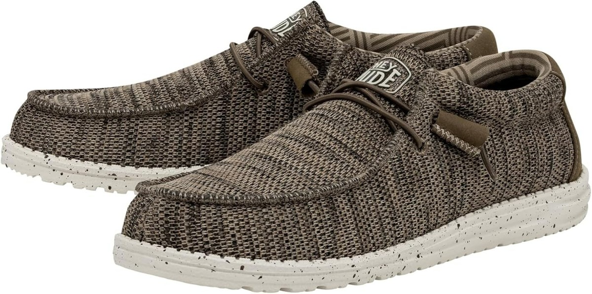 Hey Dude Wally Sox Brown Men\'s Tan Knit Loafers size 11 Hey Dude Wally Sox Loafer Men main image 4