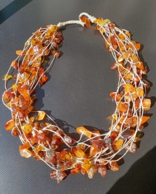 Collana Girocollo In Ambra Baltica Cognac Chiaro - Chic Ad Hoc - Foto 9