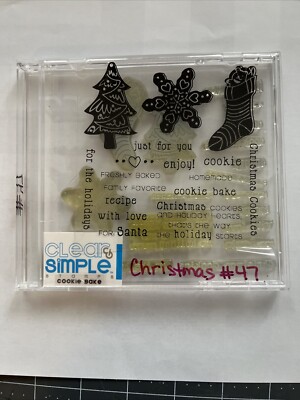 Christmas Cookie Bake Stamps Set of 17 * Retired  Clear Simple Stamps