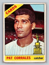 1966 Topps Pat Corrales St. Louis Cardinals Card #137 *Poor Creasing*