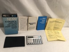 Vintage NSC NS199 National Semiconductor Calculator w/Box, Case and Instructions