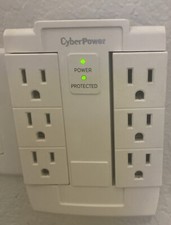 CyberPower CSB600WS Surge Protector, White, Swivel,