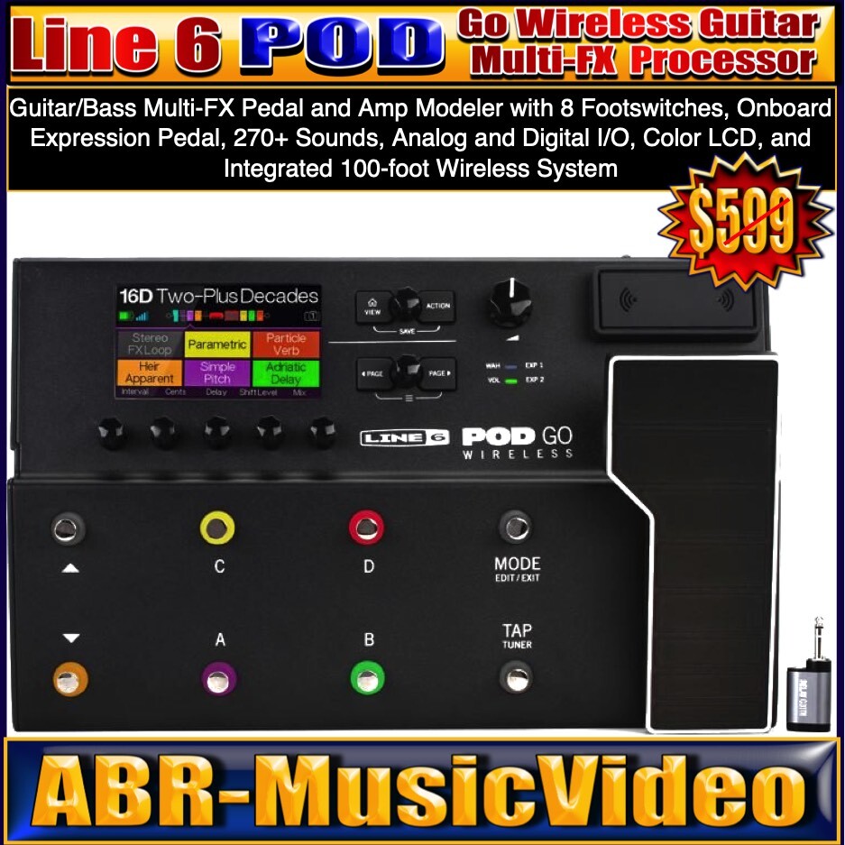 Line 6 POD Go Wireless Guitar Multi-effects Floor Processor | eBay