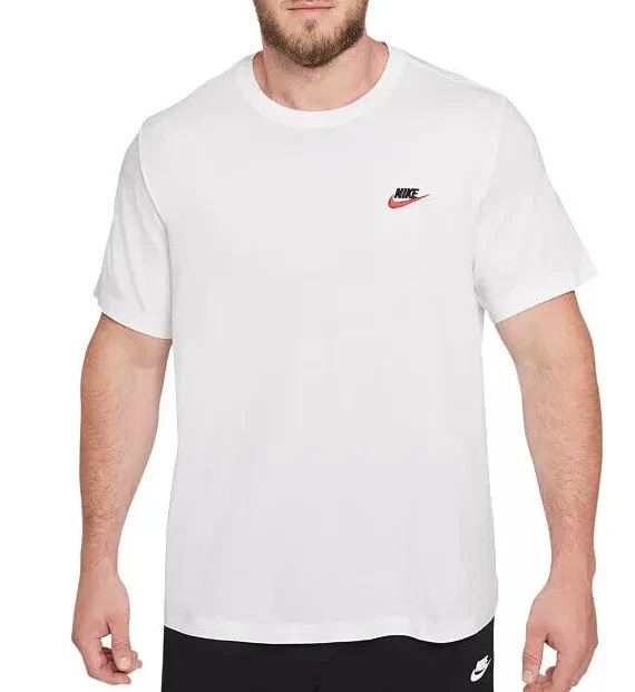 NWT Men's NIKE Big & Tall Crew Neck Sportswear Training T-Shirt White Red Black