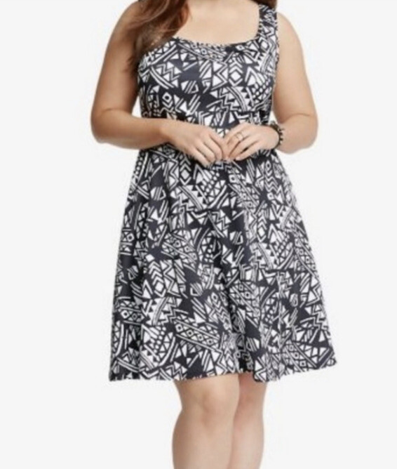 geometric skater dress Kakishibu Asanoha Sleeveless Skater Dress-Japanese Geometric Pattern Sleeveless Dress