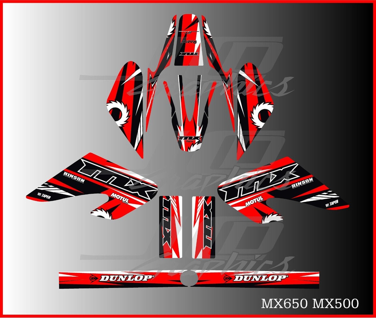 Razor MX500 MX650 graphics kit decals THICK AND HIGH GLOSS | eBay