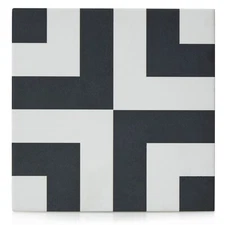 Industry Tile 8x8 Black and White Square Porcelain Tile