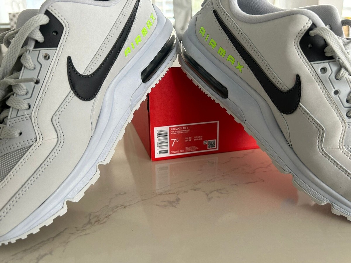 Air Max LTD 3 Pure Platinum/Dark Grey Size 7.5 US CT2275 001 