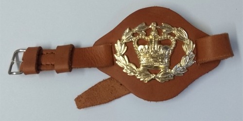 Wrist Rank Strap Genuine Military Issue Brown Leather No Insignia Made In UK - Foto 12