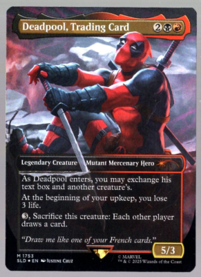 Deadpool, Trading Card 1753 Rainbow Foil Deadpool Secret Lair MTG