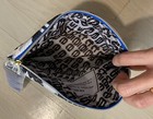Estee lauder puff stiched makeup bag NEW 9” Black White Blue — photo 3