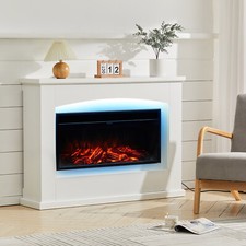 34" Electric Fireplace Realistic LED Flame Electric Fireplaces Freestand Heating