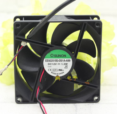 1PC SUNON EE92251B3-D01A-A99 9225 9CM 1.3W 12V Quiet Chassis Cooling Fan cl