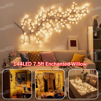 144 LED Wall Tree Enchanted Willow Vine Light Bendable Branch USB Fairy Lights