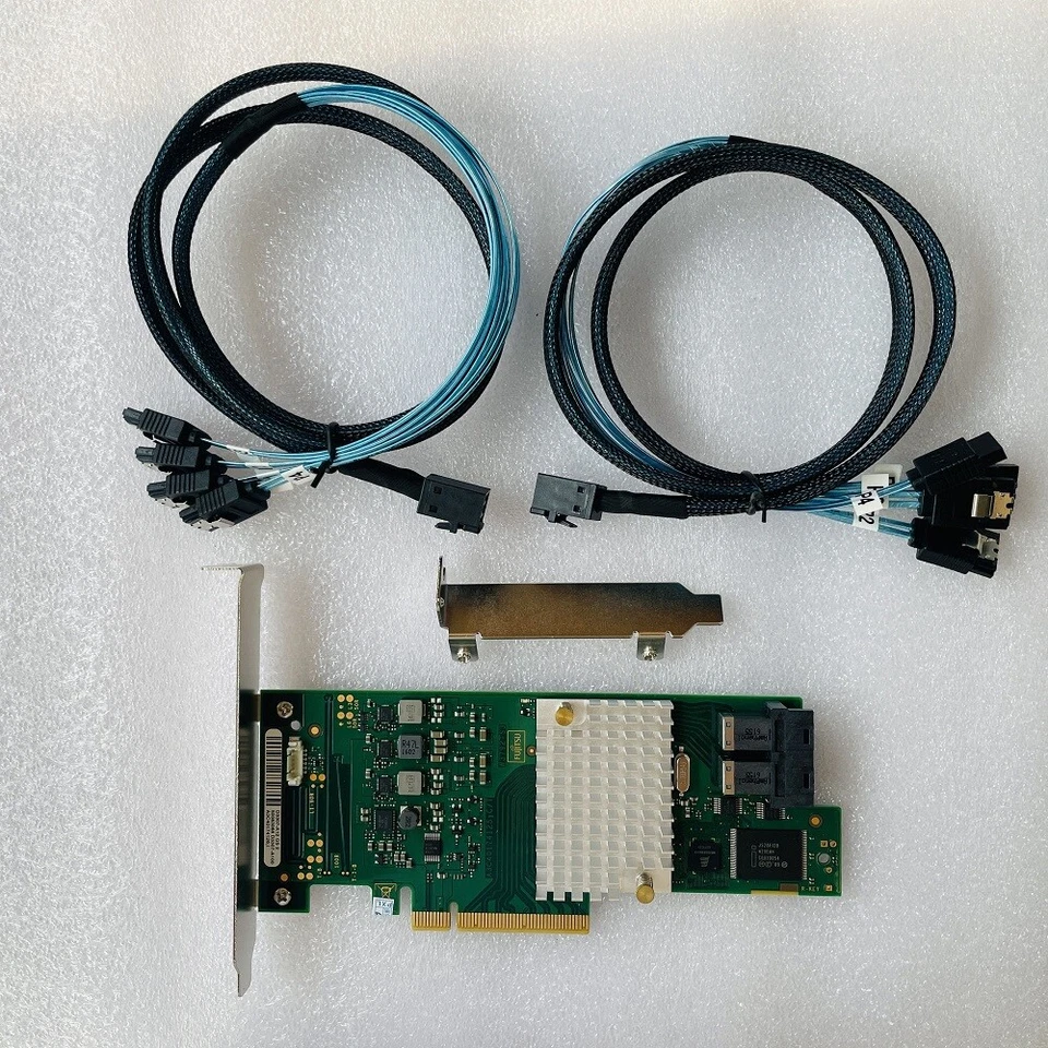 Controlador HBA Fujitsu LSI SAS3008 9300-8i 12 Gbps modo TI ZFS TrueNAS + cable 8643 Foto 3 de 4