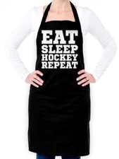 Eat Sleep Hockey Repeat Unisex Apron - Field - Grass - Sport - Team - Gift