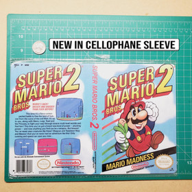 Super Mario Bros 2 box art cover 8x12 inch metal wall sign retro NES game room