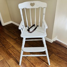 Solid Wood Hand Crafted Child's High Chair with Foot Rest  Height-38  