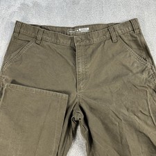 Carhartt Relaxed Straight Fit Canvas Work Pant 40x32 Rugged Moss Green