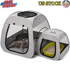 Portable Cat Playpen Trapezoidal Foldable Tent Indoor Outdoor Pet Enclosure New