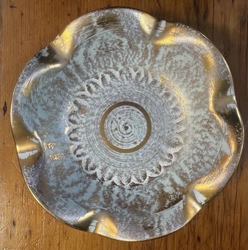 Stangl Pottery Hand Painted Antique Gold 4061 Vintage Trenton Bowl Candy Dish