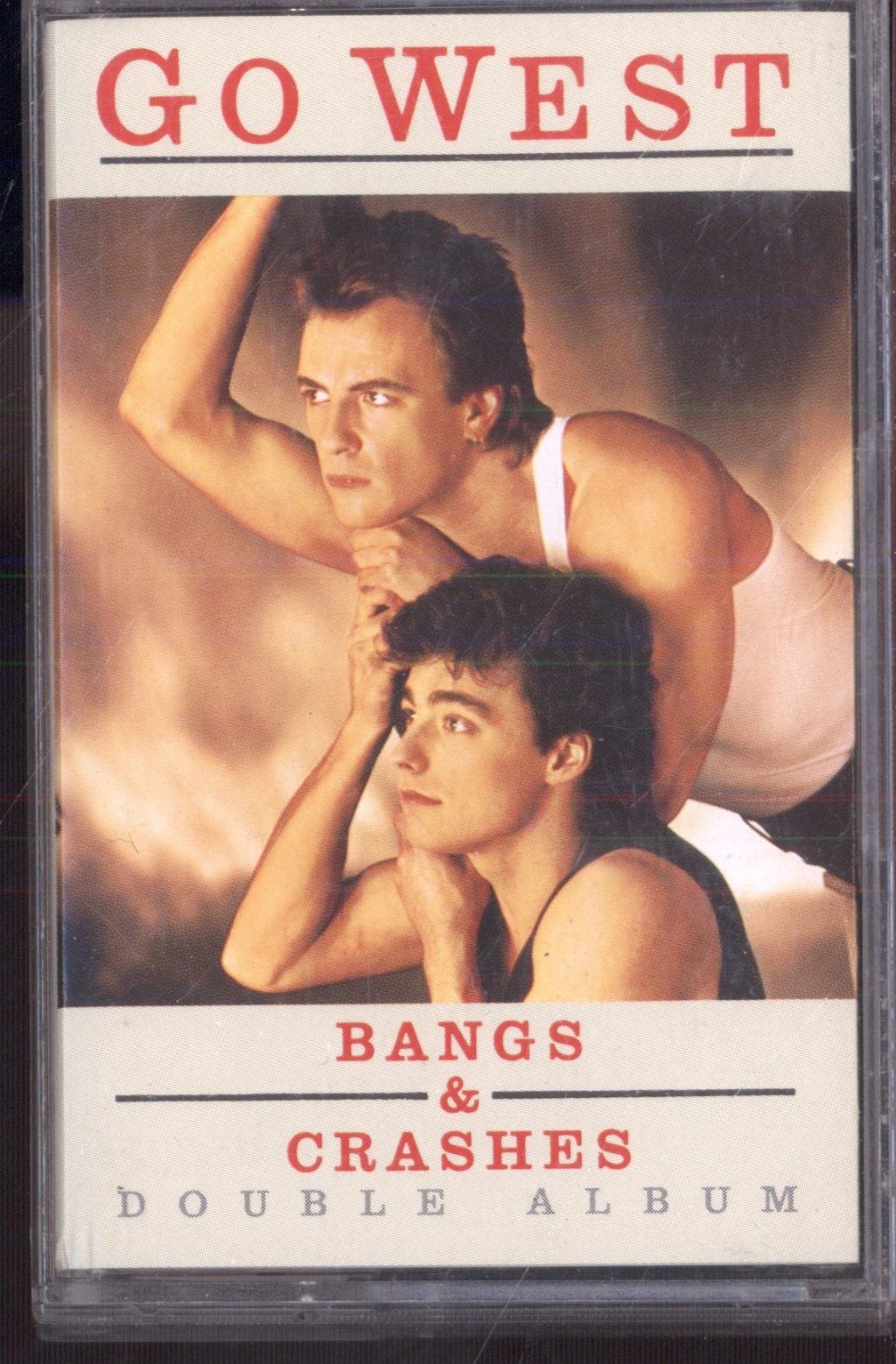 Go West Bangs & Crashes cassette UK Chrysalis 1986 cassette. Transparent shell