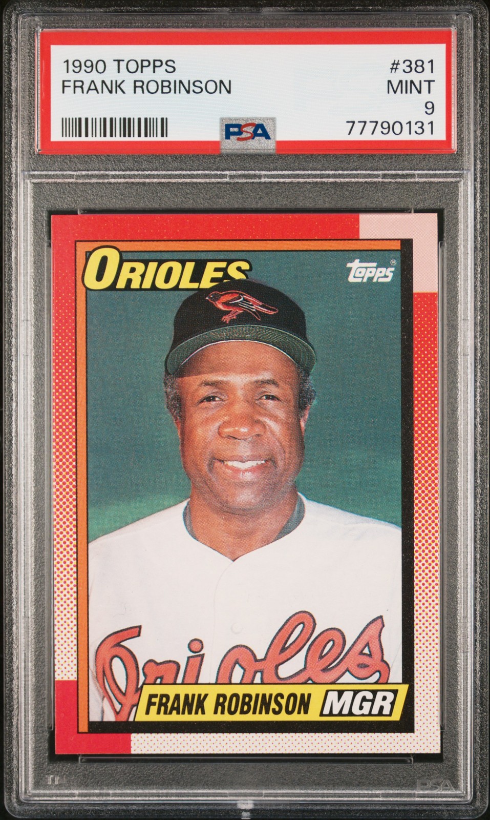 1990 TOPPS #381 FRANK ROBINSON PSA 9