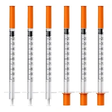U-100 Syringe with 31G 5/16" 8MM, 1cc/mL 31 Ga Lab Tools Syringes, 25Pcs... 