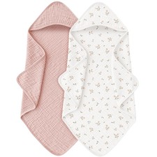 Muslin Baby Towels With Hood 100 Cotton Soft Absorbent 32x32 Inch Unisex
