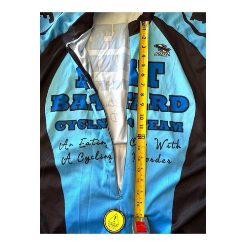 Maglia Fat Bastard Cycling Team Uomo 5 XL Austin Powers Blu Nero Cerniere Nuova con etichette - Foto 12 di 19