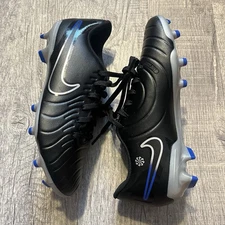 Nike Tiempo Legend 10 Elite Fg Black-Blue Soccer Cleats Sz 5 /Womens Sz 6.5